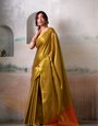 Luxury Gold Woven Tissue Soft Silk Saree