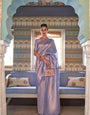 Light Purple Woven Kanjivaram Silk Saree