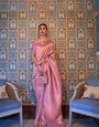 Light Pink Woven Kanjivaram Silk Saree