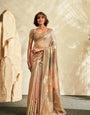 Light Taupe Shade Color Handloom Silk Saree RP3