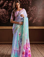 Pure Handloom Silk With Flowers Design Saree RP4