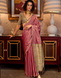 Light Purple Woven Tussar Silk Saree