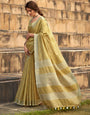 Golden Glow Casual Linen Saree