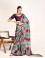 Iconic Multi Color Ajrakh Printed Modal Silk Saree P12
