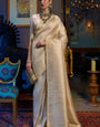 Beige Kanjivaram Silk Saree