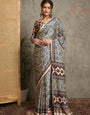 Ajrak Crepe Block Print Sarees 407