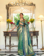 Sea Green Kanjivaram Silk Saree