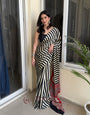 Eleboro Black Striped Ajrakh Hand-Printed Modal Silk Saree