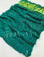 Snazzy Teal Green Pure Bandhni Zari Pallu Modal Soft Silk Saree With Blouse