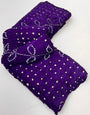 Radiant Purple Pure Bandhni Zari Pallu Modal Soft Silk Saree With Blouse
