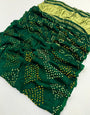 Supernal Green Pure Bandhni Zari Pallu Modal Soft Silk Saree With Blouse