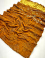 Enchanting Yellow Pure Bandhni Zari Pallu Modal Soft Silk Saree With Blouse