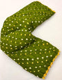 Deserving Green Pure Bandhni Zari Pallu Modal Soft Silk Saree With Blouse