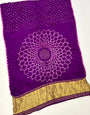 Arresting Purple Pure Bandhni Zari Pallu Modal Soft Silk Saree With Blouse