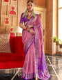 Bush Pink Printed Soft Patola Silk Saree