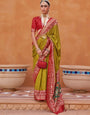 Mahendi Printed Patola Handloom Soft Silk Saree