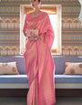 Pink Woven Kanjivaram Silk Saree
