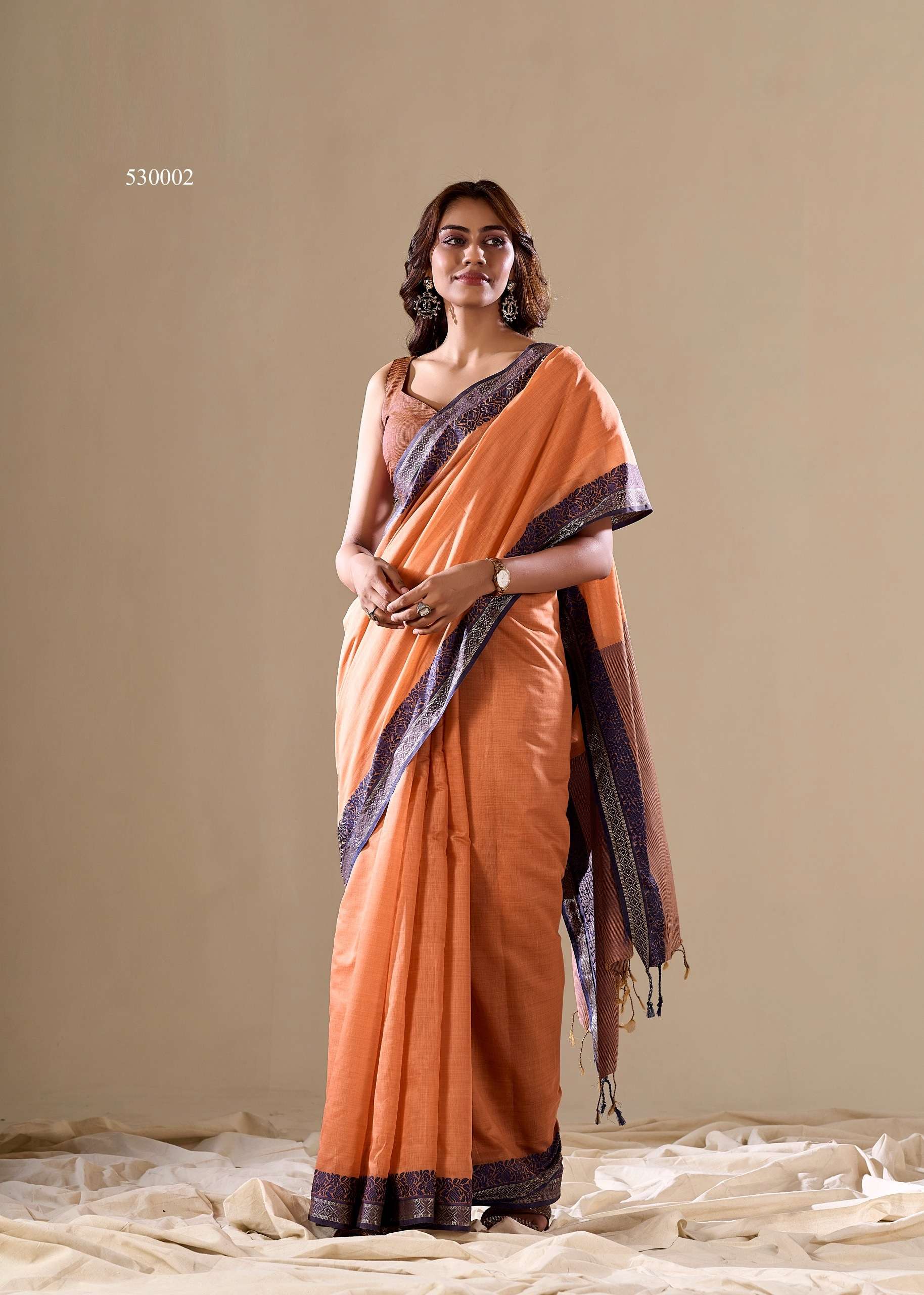 Vibrant Mustard Plain Cotton Saree