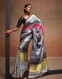 Multicolor Bollywood Style Soft Satin Crepe Saree