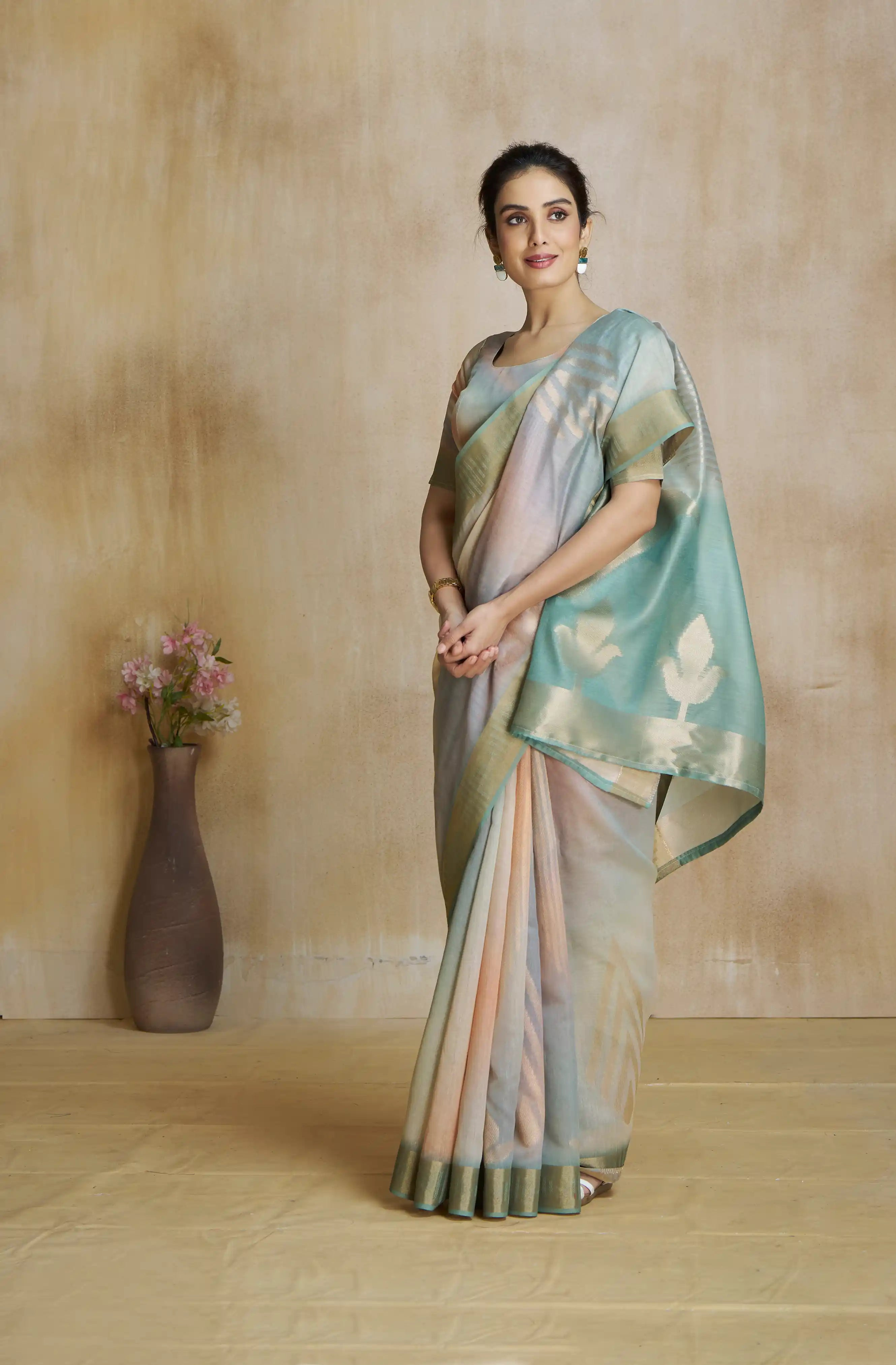 Brilliant Multicolor Digital Printed Silk Saree