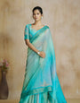 Charming Rama Digital Printed Silk Saree