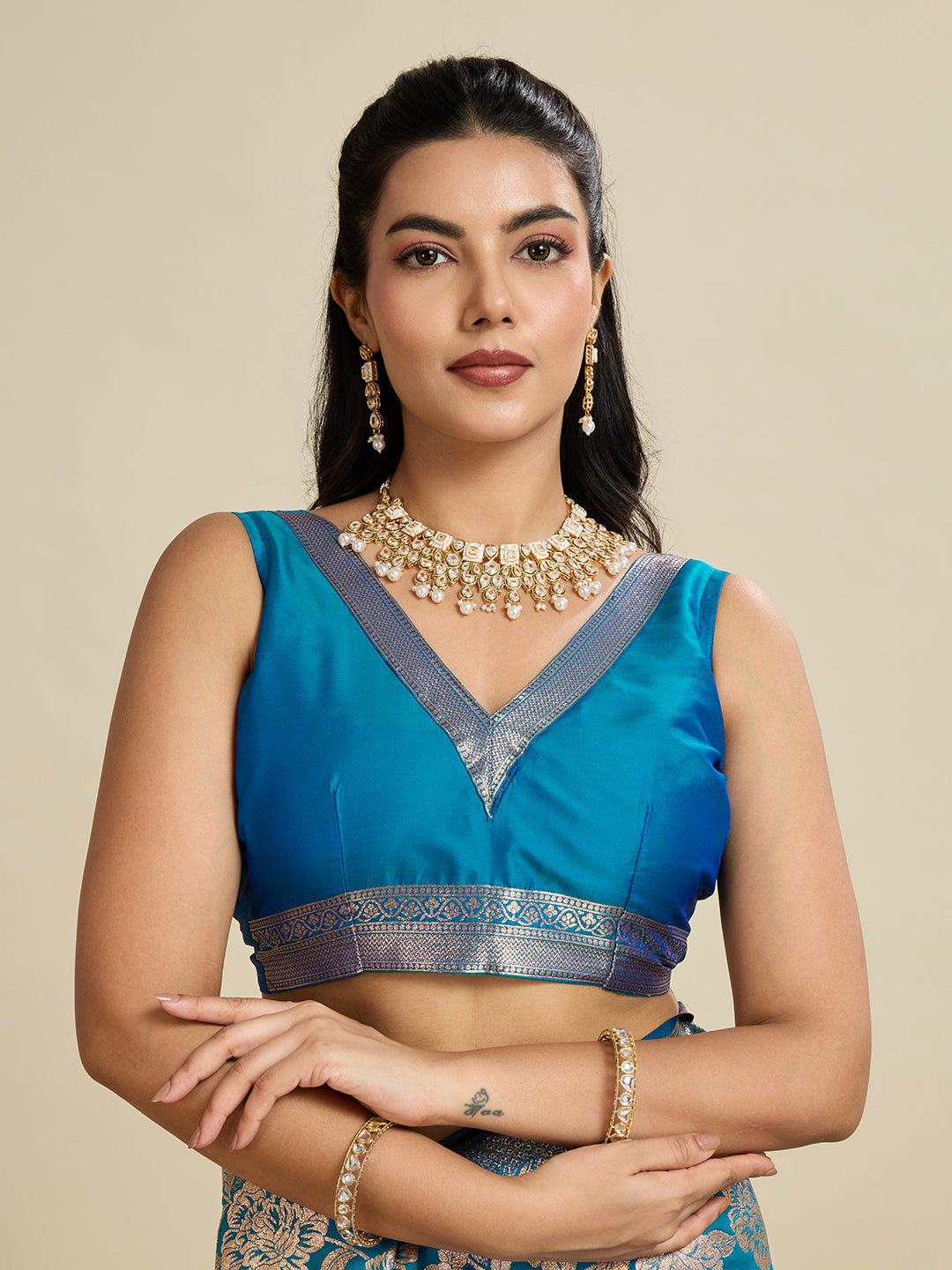 Star Blue Zari Woven Soft Kanjivaram Designer Silk Saree