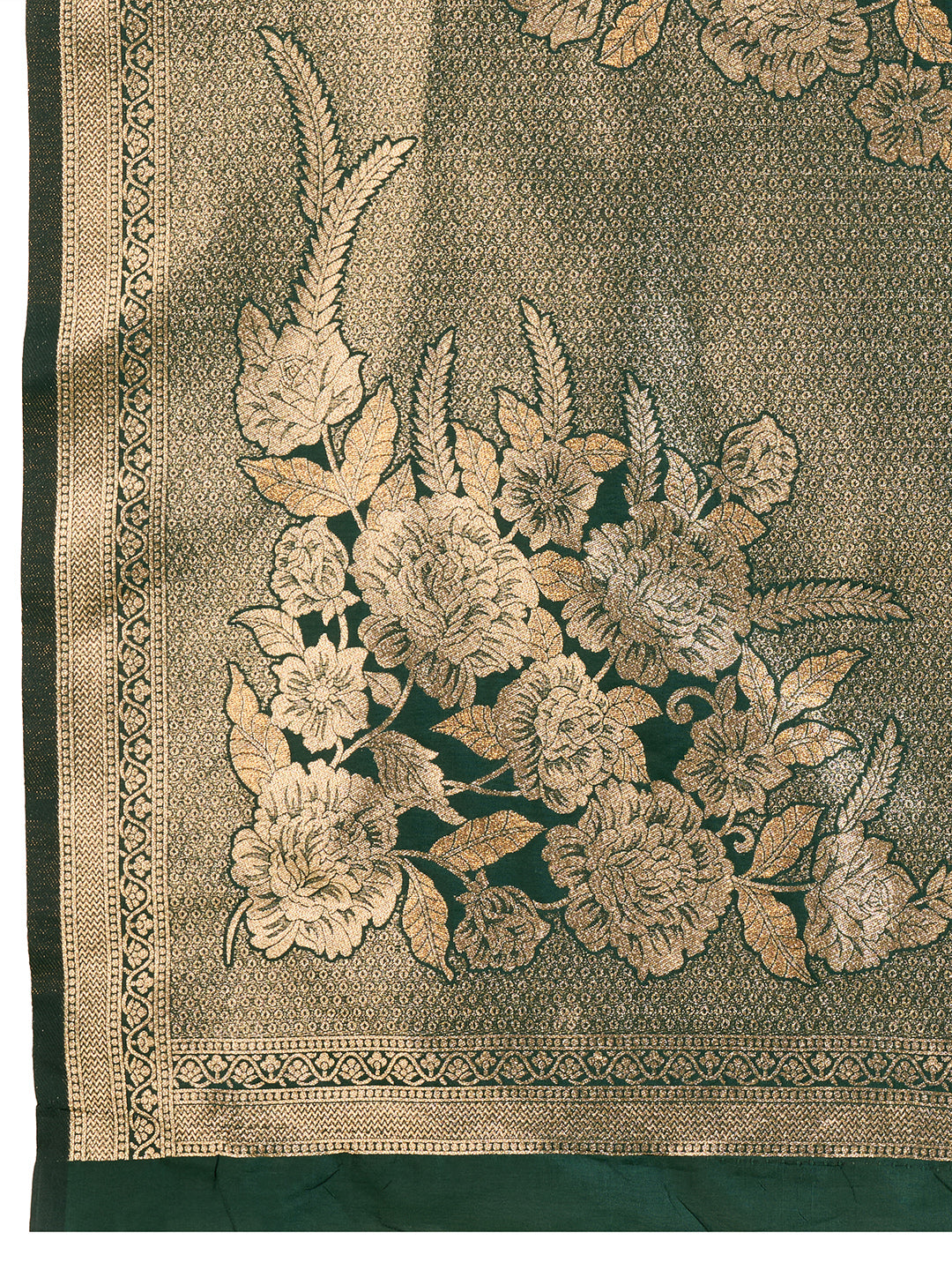 Basil Green Zari Woven Soft Kanjivaram Designer Silk Saree