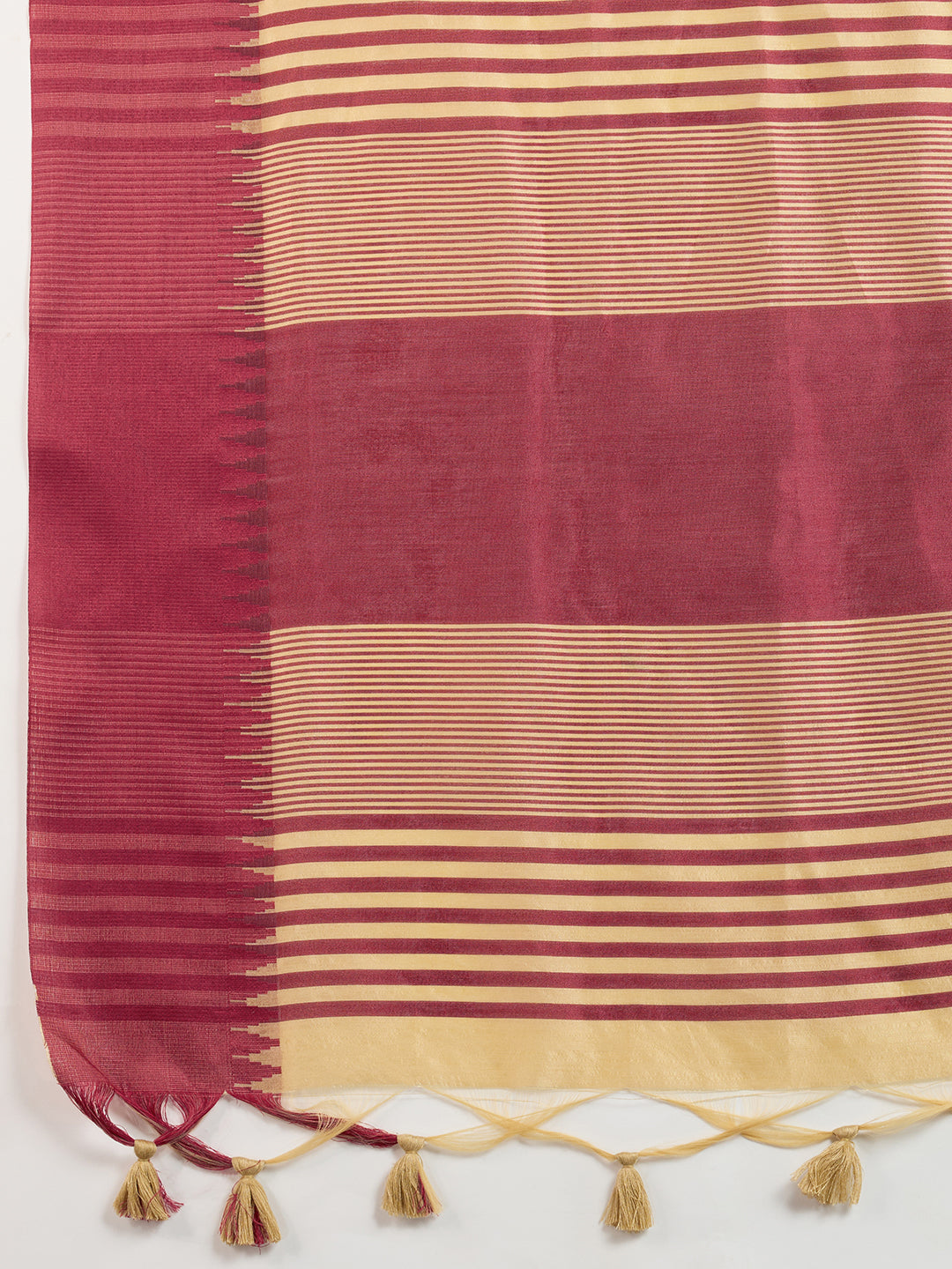 Oat Cream Soft Raw Silk Saree With Contrast Border