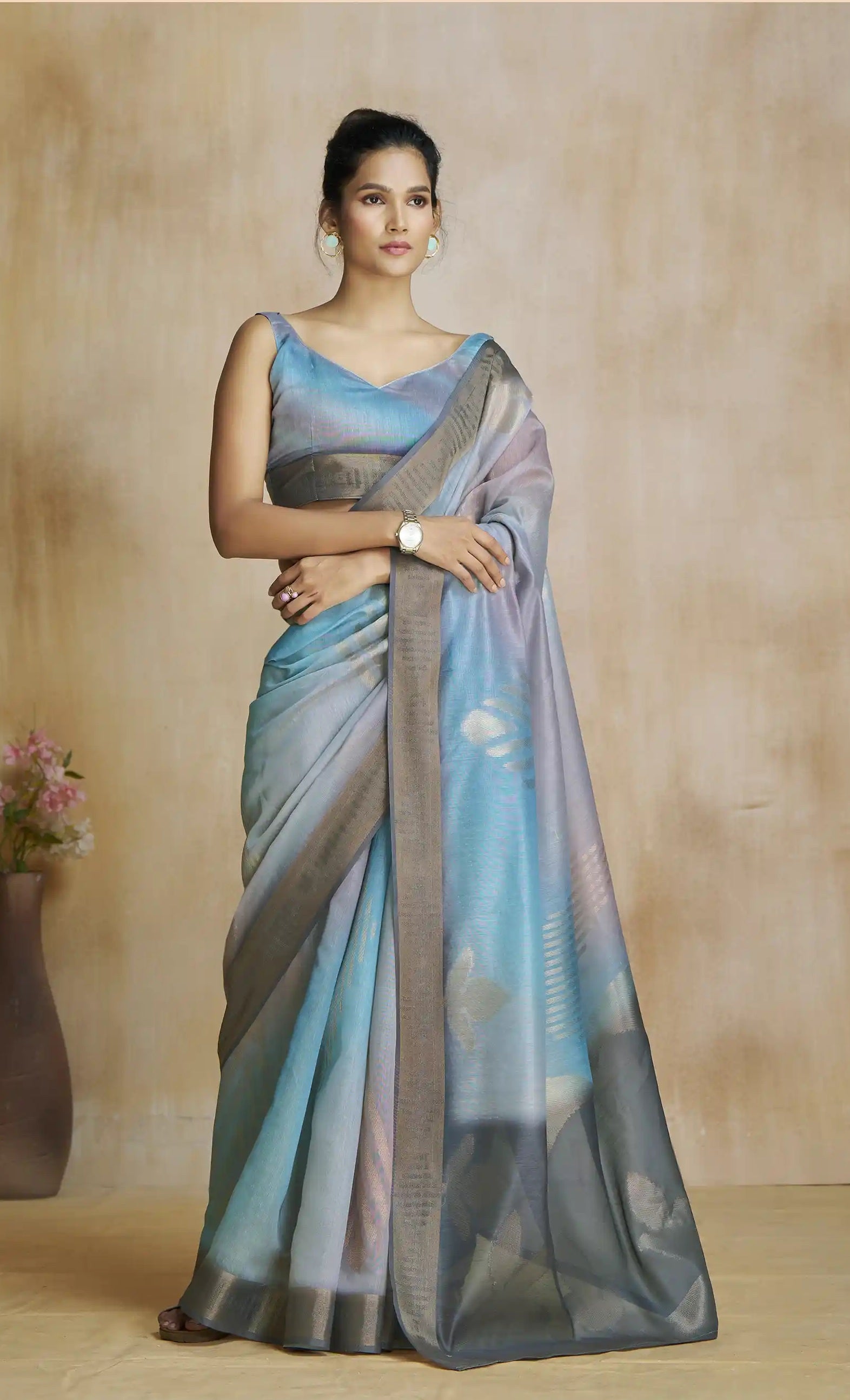 Exclusive Multicolor Digital Printed Silk Saree