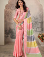 New Vibrant Leheriya Ethnic Party Wear Saree with Matching Blouse 1005