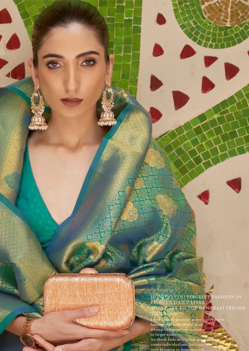 Sea Green Kanjivaram Silk Saree