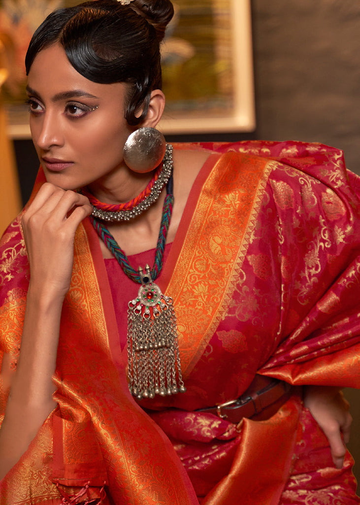 Seraglio Maroon Kanjivaram Silk Saree With Enchanting Blouse Piece 0 Reviews