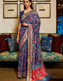 Deep Blue Banarasi Silk Saree