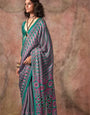 Rama Ajrakh Printed Satin Georgette Saree