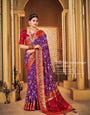 Purple Soft Dola Silk Paithani Patola Saree SBS5