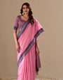 Handloom Linen Cotton Plain Saree RP1￼