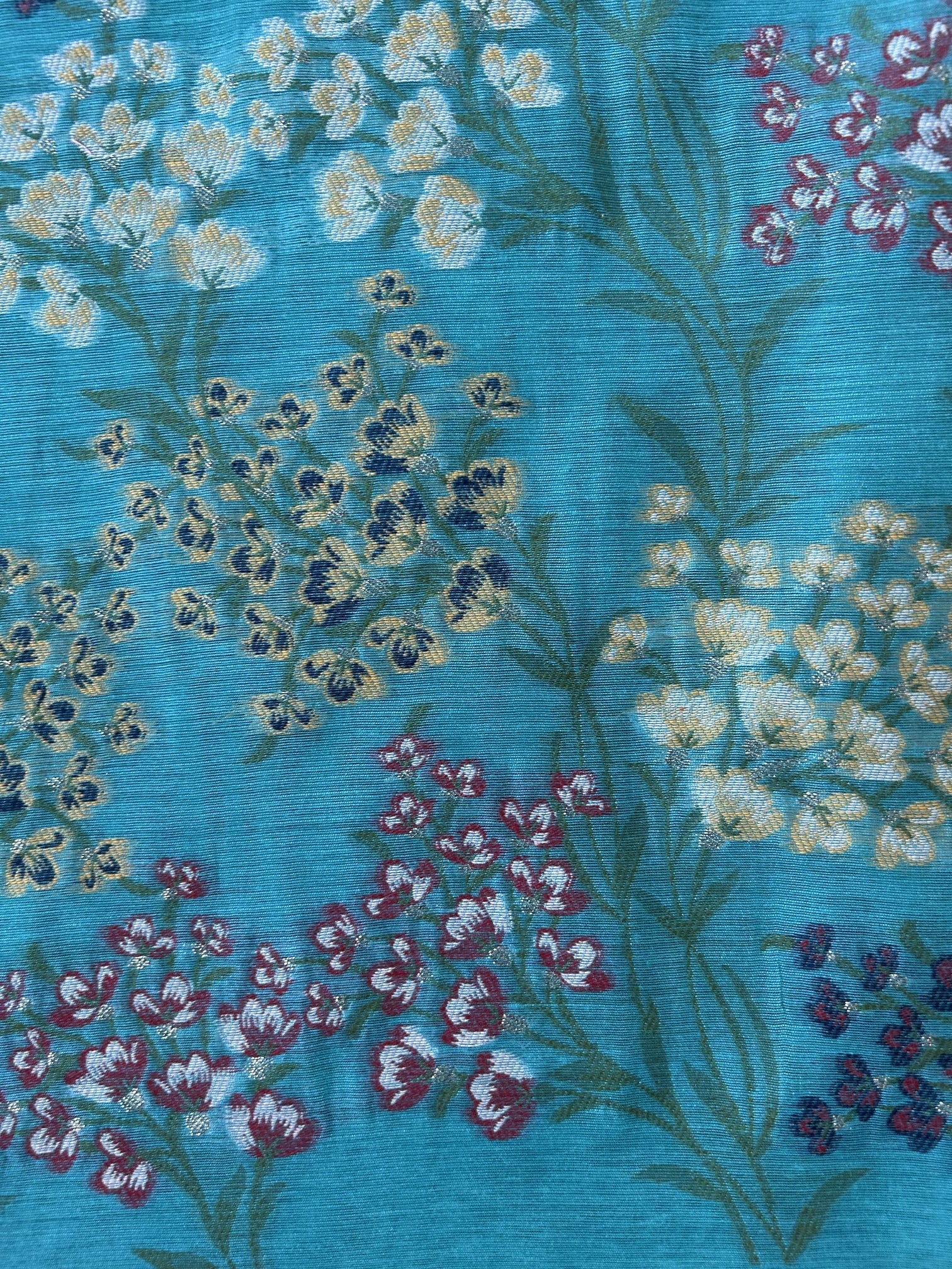 Water Blue Handloom Cotton Soft Silk Saree With Blouse