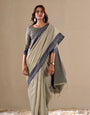 Handloom Linen Cotton Plain Saree RP1￼