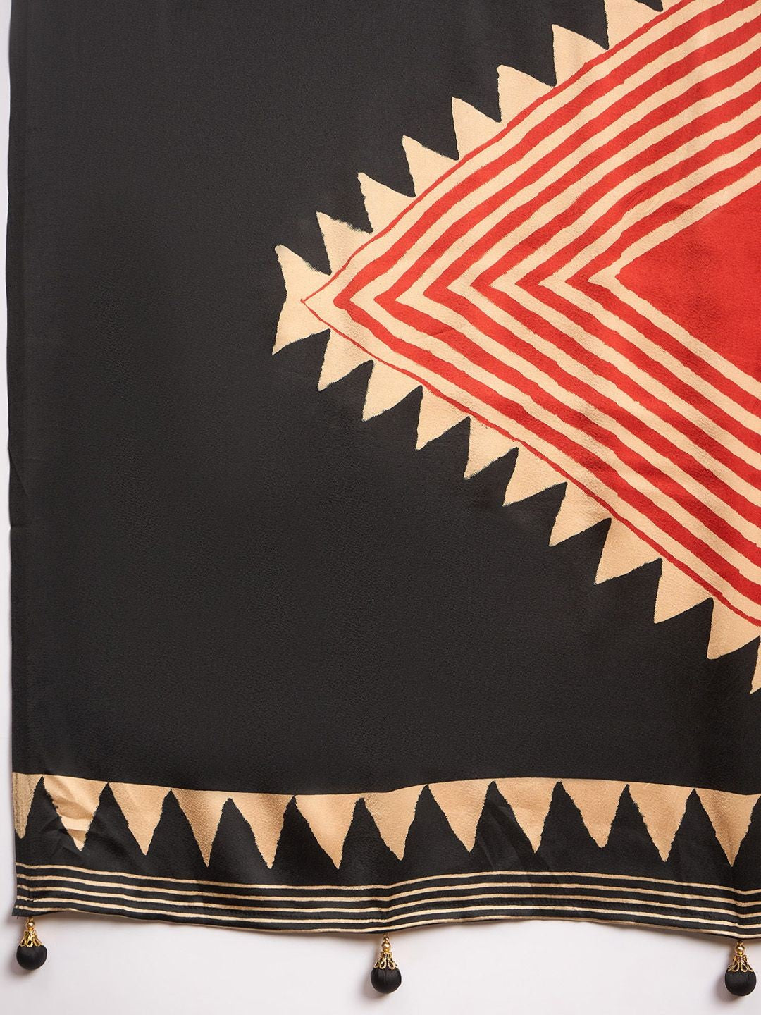 Ajrak Crepe Block Print Sarees 405