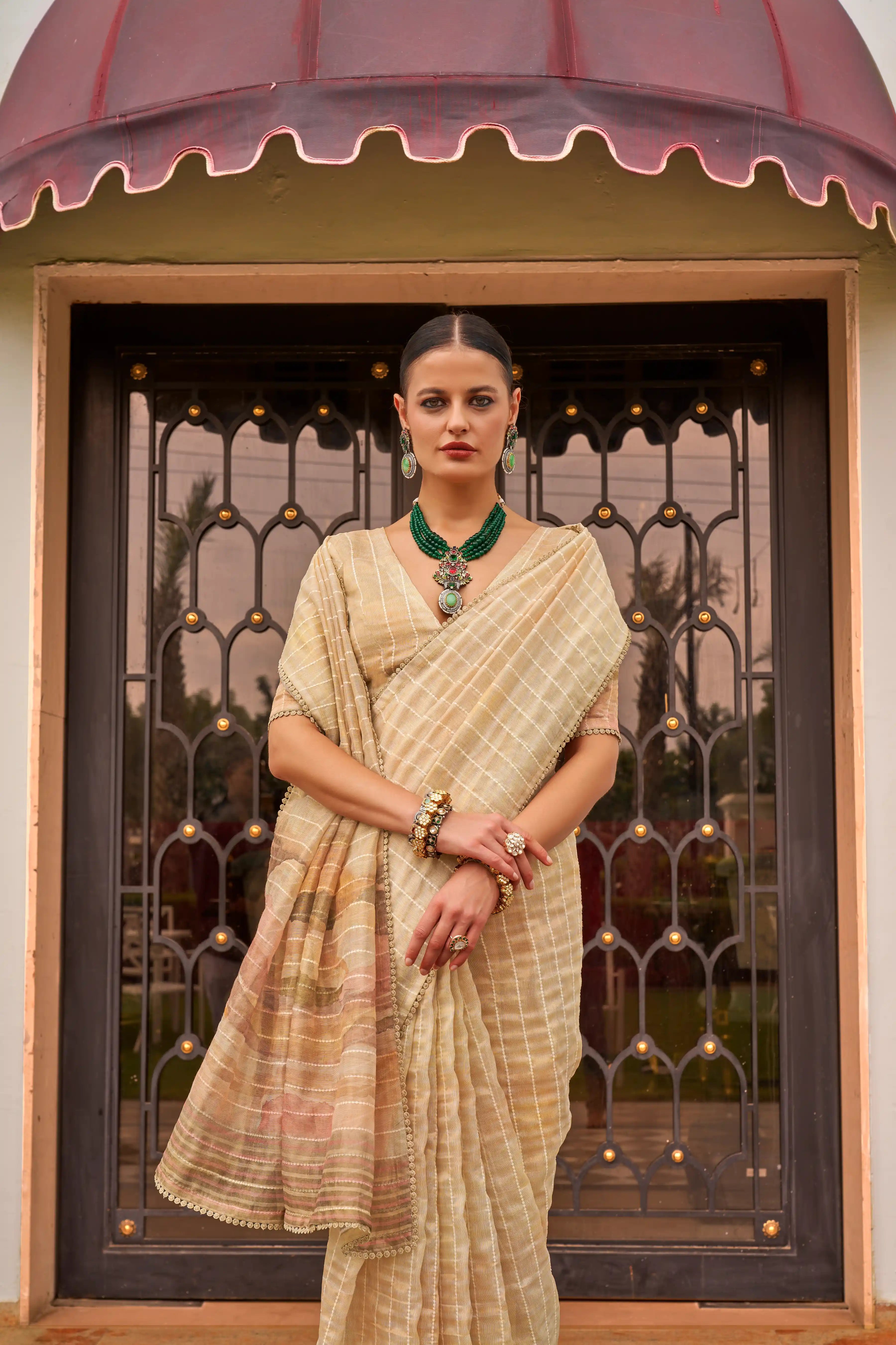 Magnificent Yellow Silk Saree