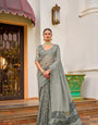 Refined Grey Silk Saree