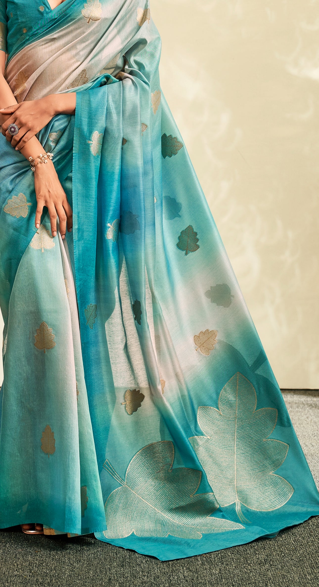 Light sea Green Shade Color Handloom Khadi silk Saree RP3