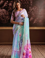 Pure Handloom Silk With Flowers Design Saree RP4