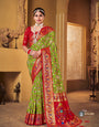 Parrot Soft Dola Silk Paithani Patola Saree SBS5