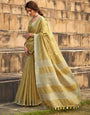 Golden Glow Casual Linen Saree RP2