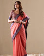 Handloom Linen Cotton Plain Saree RP1￼