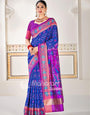 Navy Blue Pure Look Patola Saree