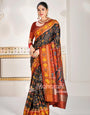 Black Pure Look Figure Patola Saree