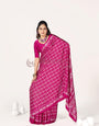 Rani Ajrakh Patola Natural Printed Soft Modal Silk Saree