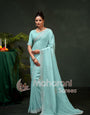 Swarovski work Organza Silk Saree